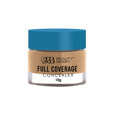 Beauty Berry Full Coverage Concealer, Easy to Blend, Ultra Lightweight & Long Lasting Concealer | Creamy Texture, Highly Pigmented, Waterproof Concealer for Face Makeup (NATURAL GLOW-09, 1)